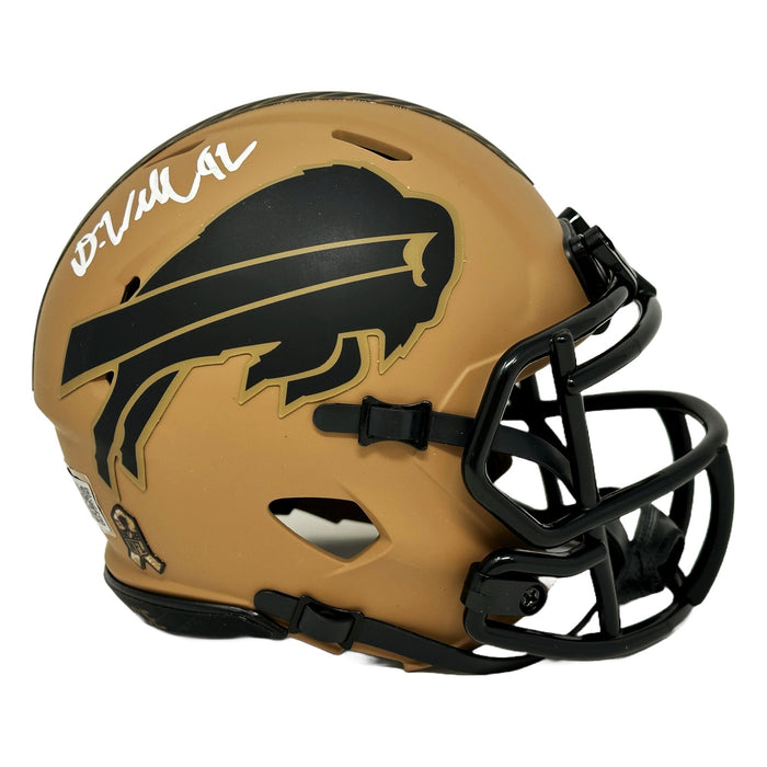 Dorian Williams Signed Buffalo Bills 2023 Salute to Service Speed Mini Helmet Signed Mini Helmets TSE Buffalo 
