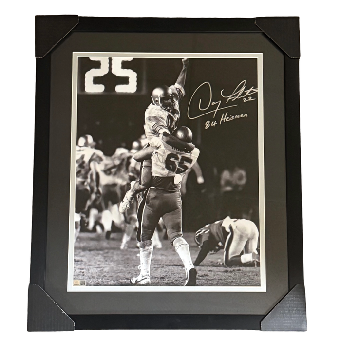 Doug Flutie Signed Boston College Hail Mary 16x20 Photo with "84 Heisman" Professionally Framed