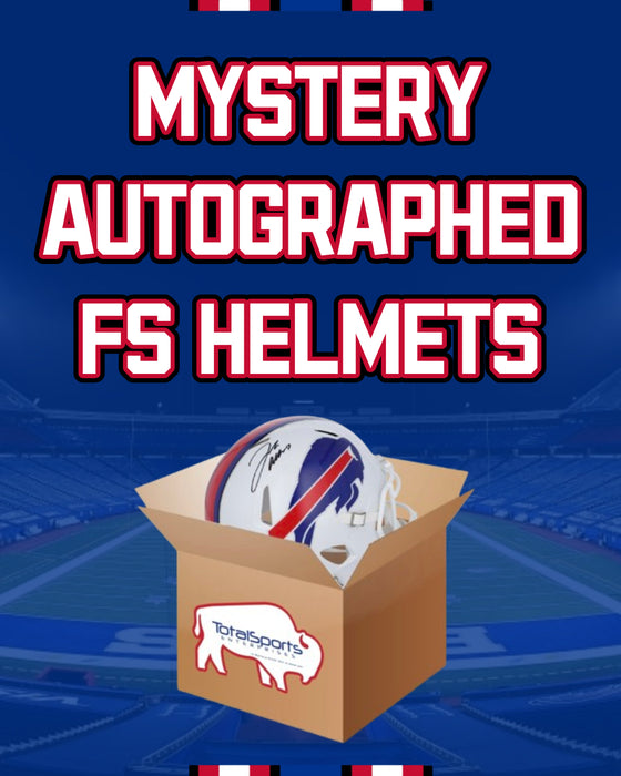 TSE Buffalo Autographed Mystery Full Size Replica Helmet Box (Divisional Round Edition)