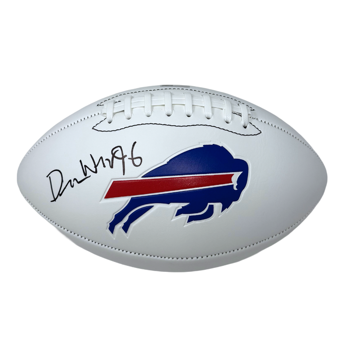 Deone Walker Signed Buffalo Bills White Logo Football