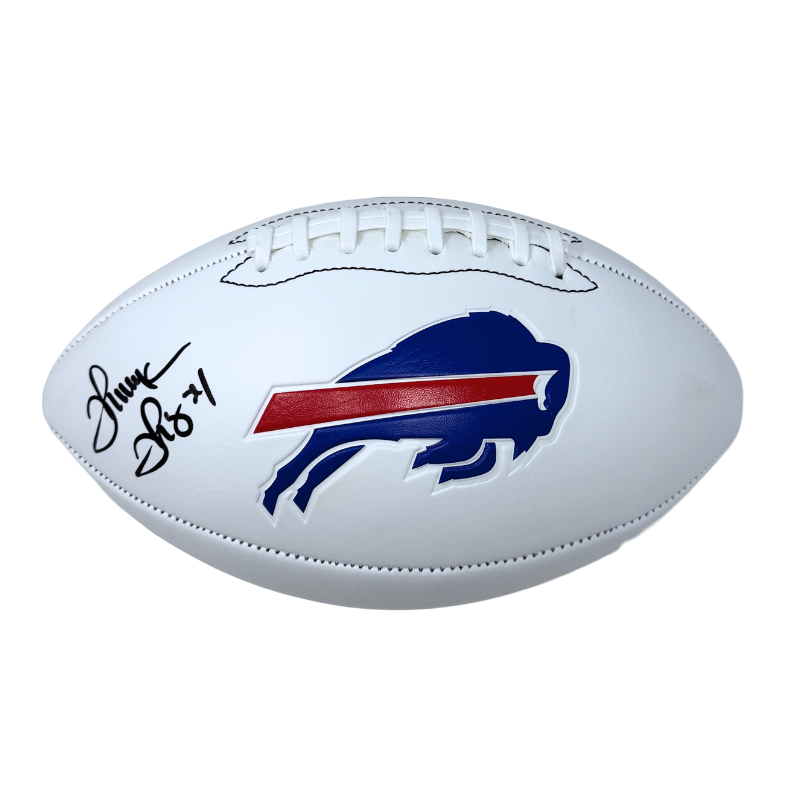 Thurman Thomas Signed Buffalo Bills White Logo Football — TSE Buffalo