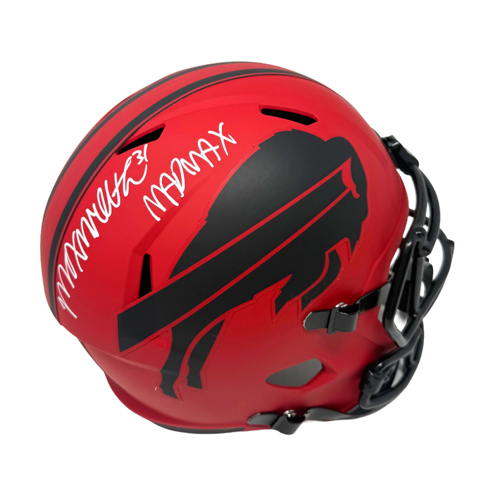Maxwell Hairston Signed Buffalo Bills Full Size RAVE Speed Replica Helmet with "MAD MAX"