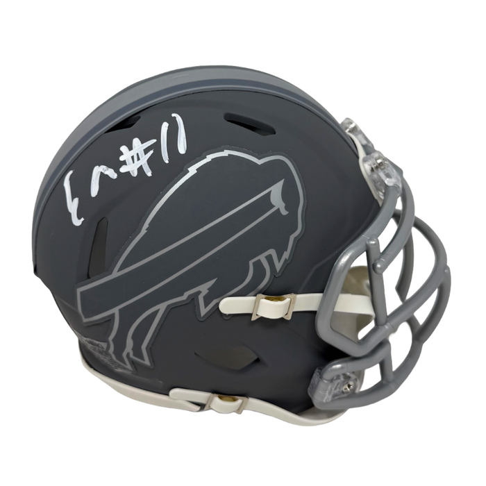 DOORBUSTER: Elijah Moore Signed Buffalo Bills Slate Speed Mini Helmet