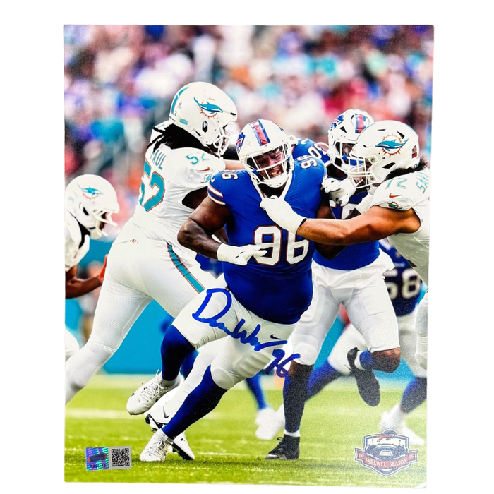 Deone Walker Signed Rushing vs Dolphins 8x10 Photo