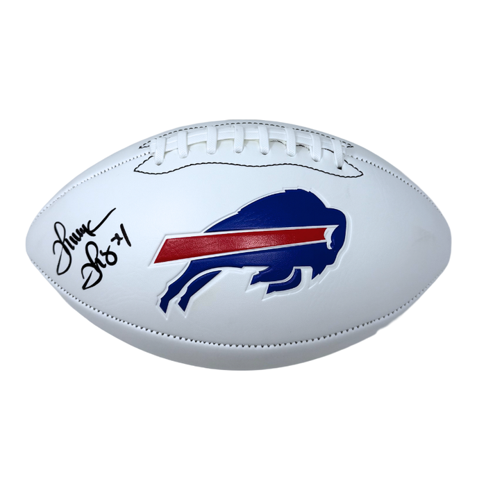 Thurman Thomas Signed Buffalo Bills White Logo Football