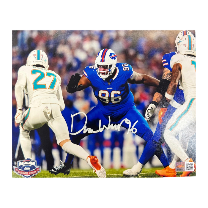 Deone Walker Signed Blocking vs Dolphins 8x10 Photo