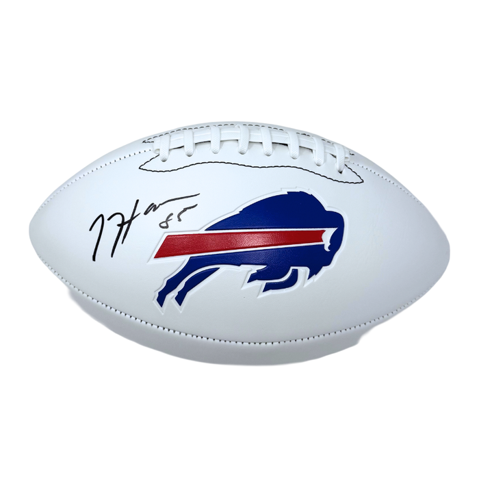 Jackson Hawes Signed Buffalo Bills White Logo Football