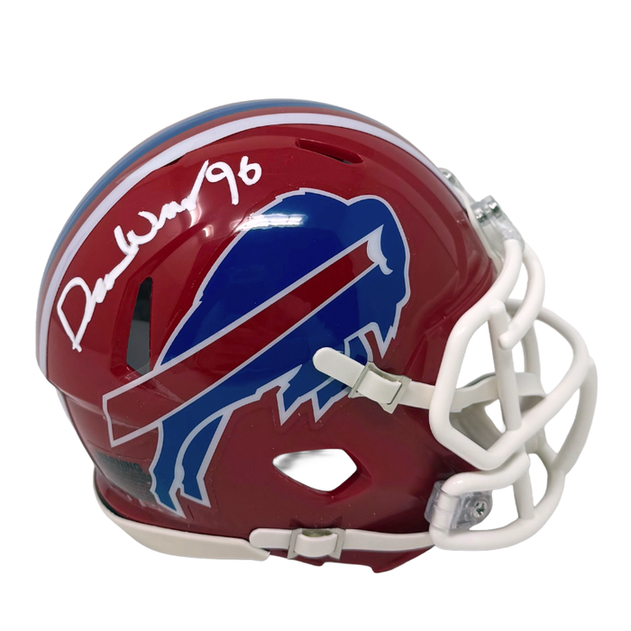 Deone Walker Signed Buffalo Bills Red Throwback Speed Mini Helmet