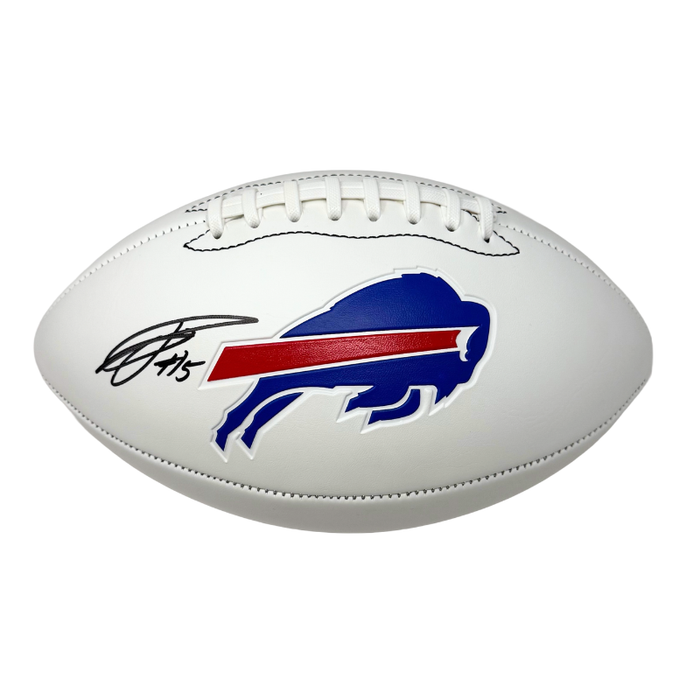 Joshua Palmer Signed Buffalo Bills White Logo Football
