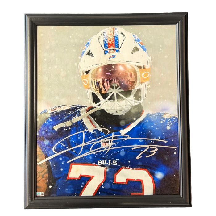 Dion Dawkins Signed Snow Goggles 16x20 Canvas Photo Professionally Framed
