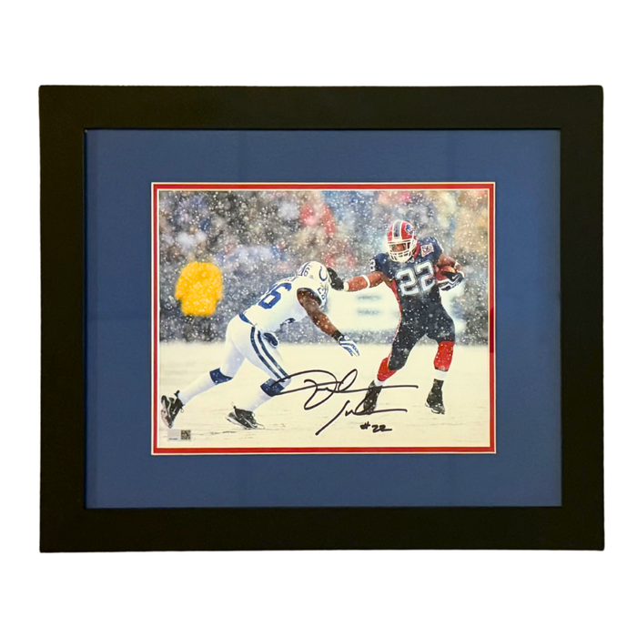 Fred Jackson Signed Stiff Arm in Snow vs. Colts 11x14 Photo Professionally Framed