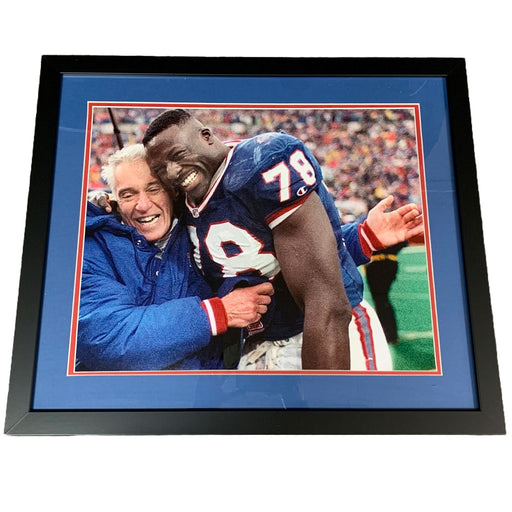Marv Levy + Bruce Smith UNSIGNED Hugging 16x20 Photo - Professionally Framed Unsigned Photos TSE Framed 