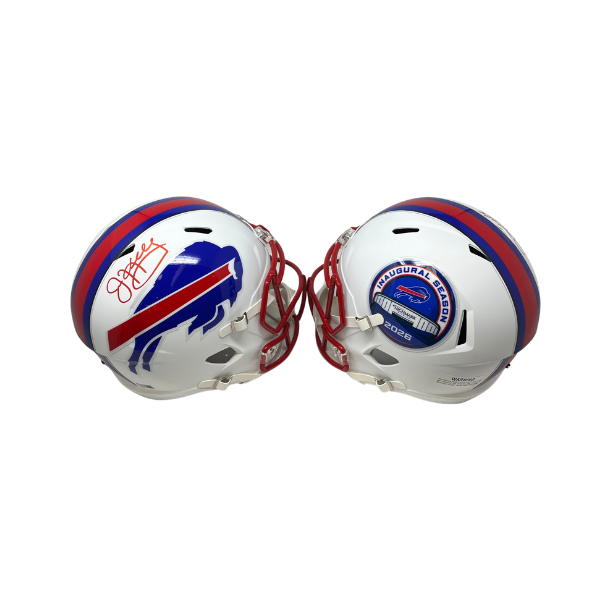 Jim Kelly Signed TSE Exclusive Riddell Inaugural Buffalo Bills Full Size White Speed Replica Helmet
