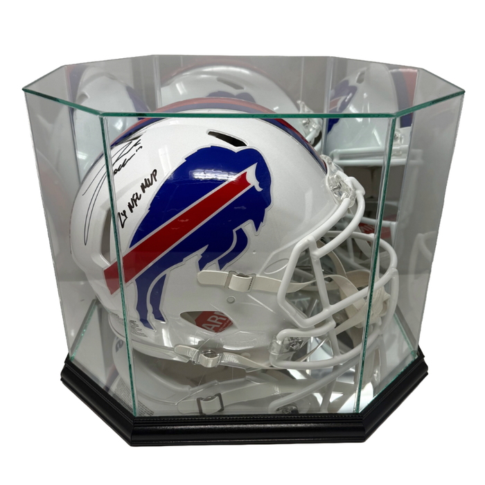 Full Size Helmet Octagon Glass Display Case