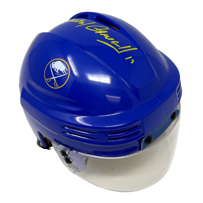 Gilbert Perreault Signed Buffalo Sabres Blue Hockey Mini Helmet