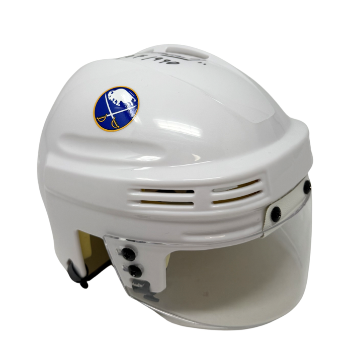 Gilbert Perreault Signed Buffalo Sabres White Hockey Mini Helmet with HOF 90