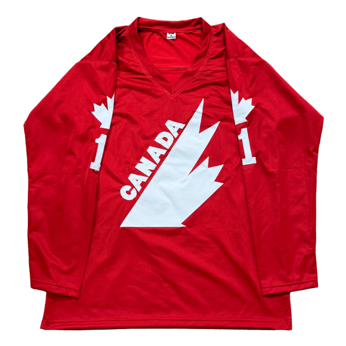 PRE-SALE: Gilbert Perreault Signed Pro-Style Red Team Canada Hockey Jersey