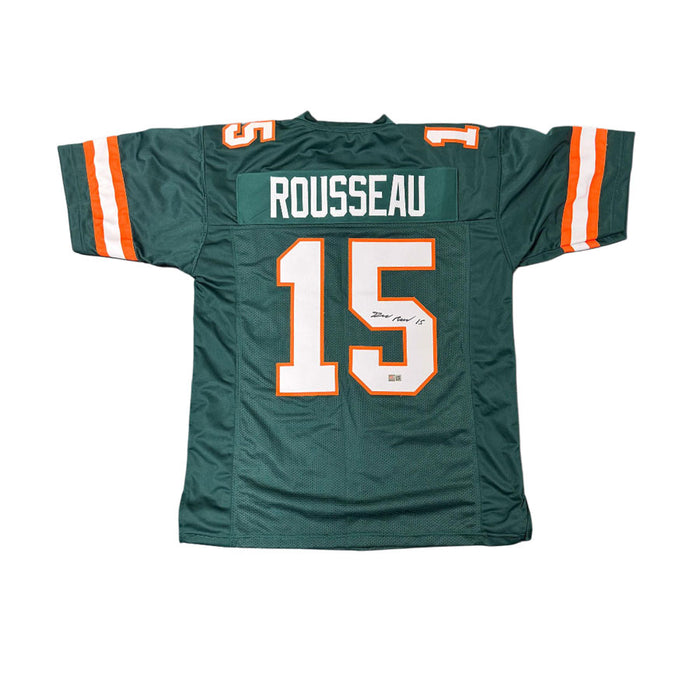 DOORBUSTER: Greg Rousseau Signed Pro-Style Green College Football Jersey