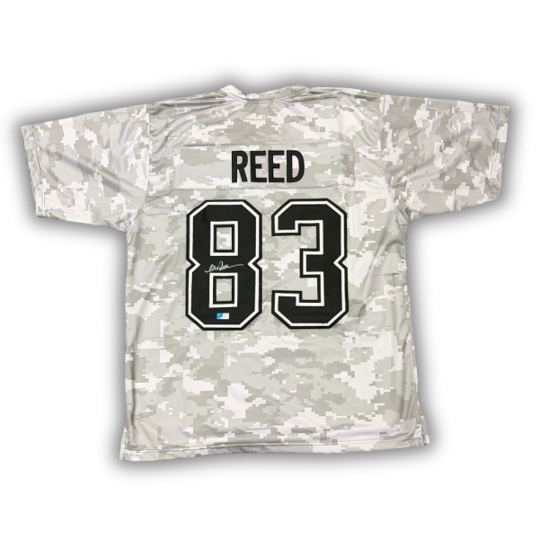 Andre Reed Signed Pro-Style White Camo Football Jersey