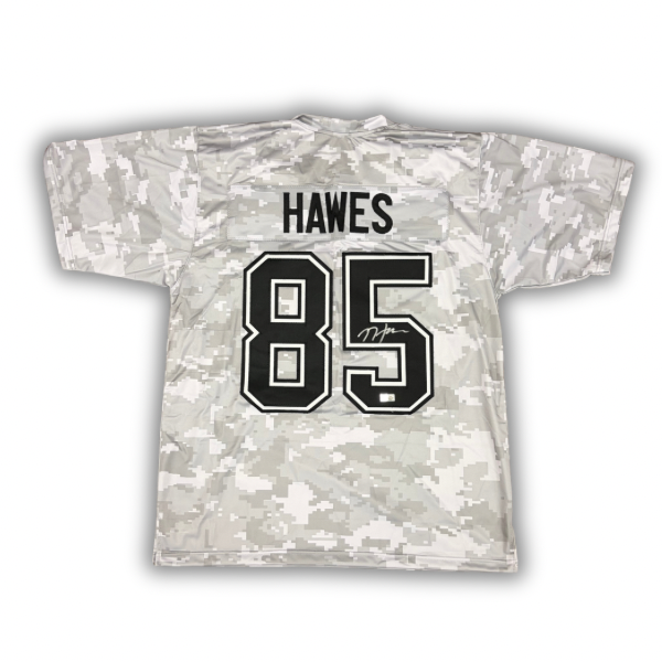 Jackson Hawes Signed Pro-Style White Camo Football Jersey