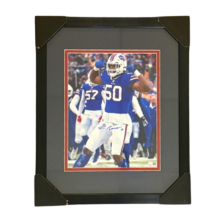 Greg Rousseau Signed Flexing Sack Celebration 11x14 Photo Professionally Framed