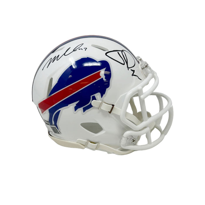 Jordan Poyer and Micah Hyde Dual Signed Buffalo Bills Speed 2021 Mini Helmet