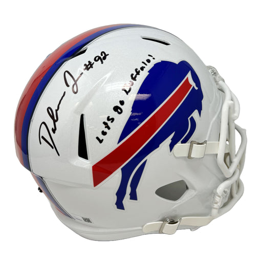 Daquan Jones Signed Buffalo Bills Full Size 2021 Speed Replica Helmet with Let's Go Buffalo Signed Full Size Helmets TSE Buffalo 