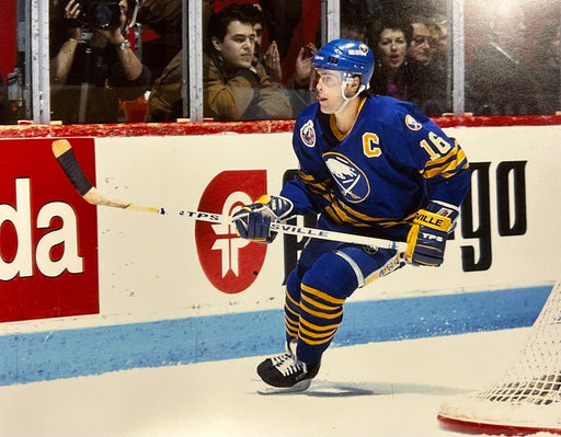 Pat LaFontaine Unsigned Skating In Blue 11x14 Photo Unsigned Photos TSE Buffalo 