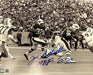 Joe DeLamielleure Blocking for OJ Black and White 8x10 Photo with HOF 03 Signed Photos TSE Buffalo 