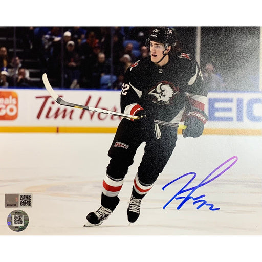Tage Thompson Signed Skating in Goathead Uniform 8x10 Photo Signed Hockey Photo TSE Buffalo 
