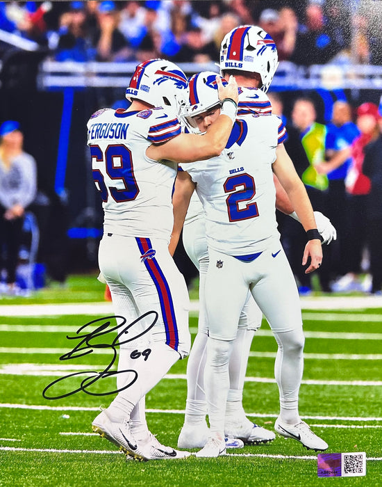Reid Ferguson Signed Tapping Helmets with Tyler Bass 8x10 Photo