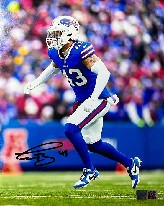 Terrel Bernard Signed Running in Blue 8x10 Photo Signed Photos TSE Buffalo 