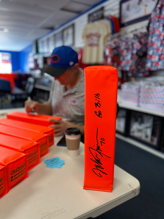 John Fina Signed Replica End Zone Pylon with "Go Bills"