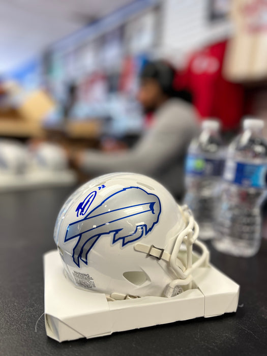 Kaleb Elarms-Orr Signed Buffalo Bills Rivalries Speed Mini Helmet