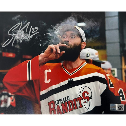 Steve Priolo Signed Smoking Cigar 8x10 Photo Signed Lacrosse Photo TSE Buffalo 