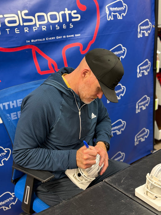Sean McDermott Signed Buffalo Bills Rivalries Speed Mini Helmet