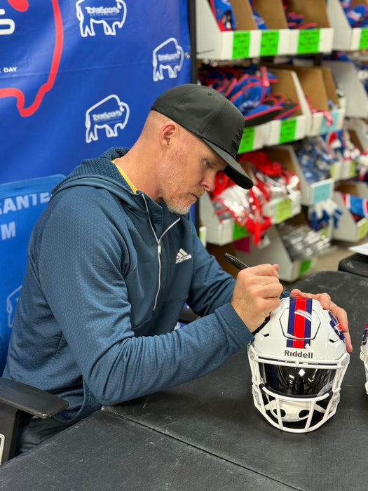 Sean McDermott Signed Buffalo Bills 2021 Speed MIDI Helmet