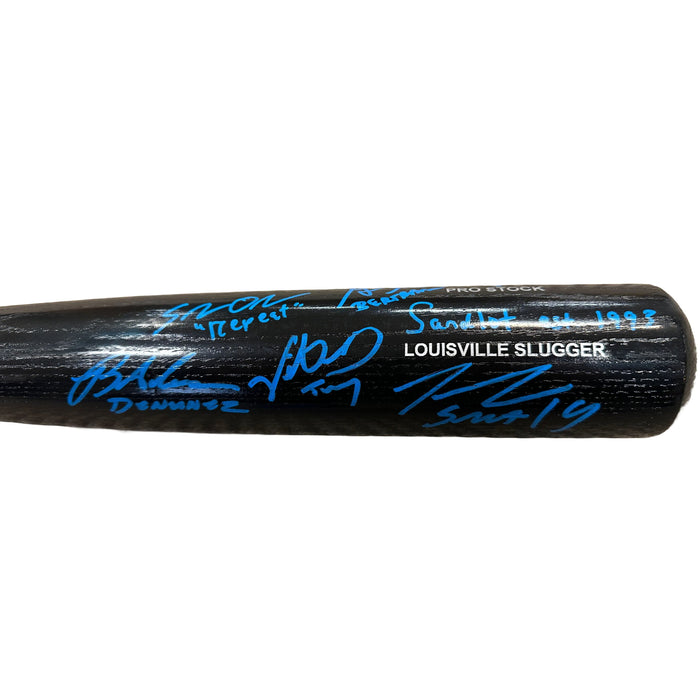 Sandlot Cast Signed Black Louisville Slugger Baseball Bat Signed Baseball Bat TSE Buffalo 