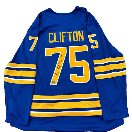Connor Clifton Signed Sabres Authentic Fanatics Licensed Blue Jersey Signed Hockey Jersey TSE Buffalo 