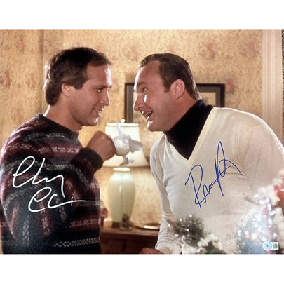 Chevy Chase + Randy Quaid Dual Signed Christmas Vacation 16x20 Photo Signed Movie TSE Buffalo 