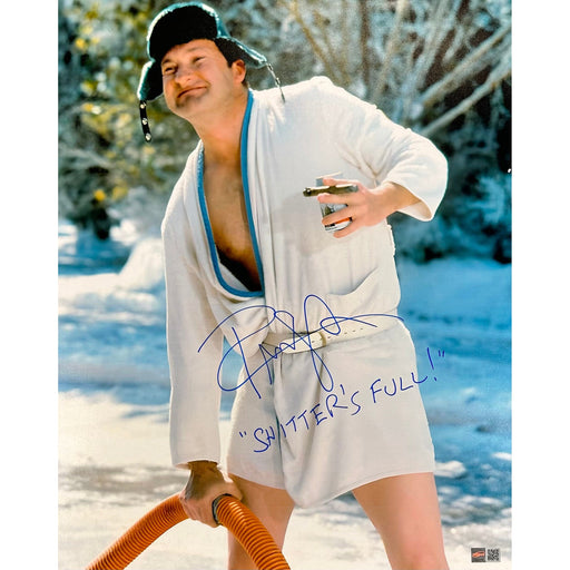 Randy Quaid Christmas Vacation Bathrobe Signed 16x20 Photo with "Shitter's Full" Signed Movie TSE Buffalo 