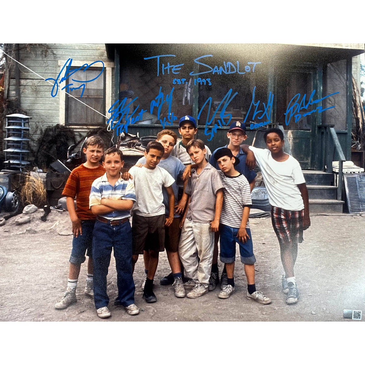 Sandlot Cast Signed 16x20 In Color Movie Photo with 