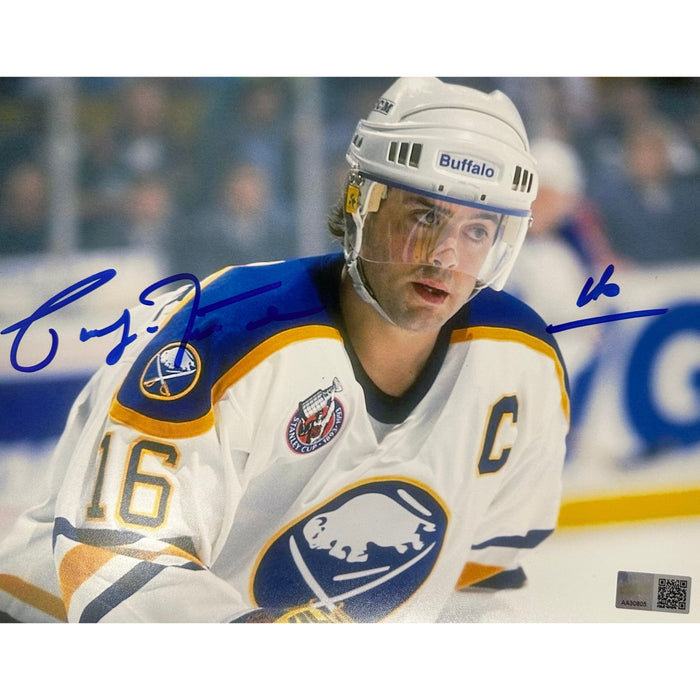 Pat Lafontaine Signed Close up 8x10 Photo Signed Hockey Photo TSE Buffalo 