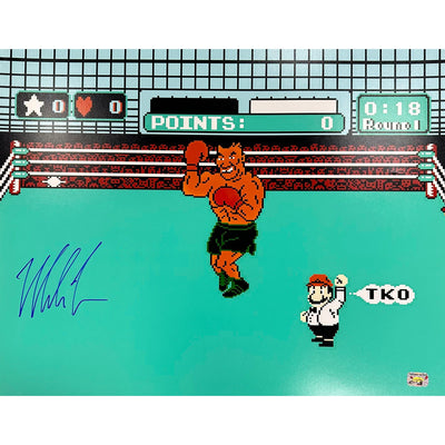 Mike Tyson Signed Punch-Out 16x20 Photo Signed Photos TSE Buffalo 