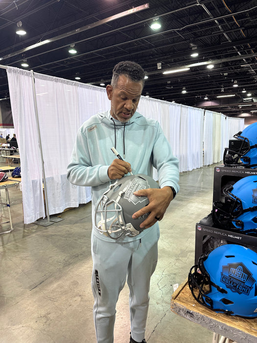Andre Reed and James Lofton Dual Signed Full Size Slate Hall of Fame Speed Replica Helmet with HOF 14 and HOF 03