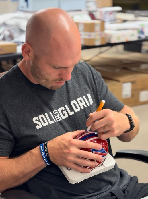 Reid Ferguson Signed Buffalo Bills Red Throwback Speed Mini Helmet