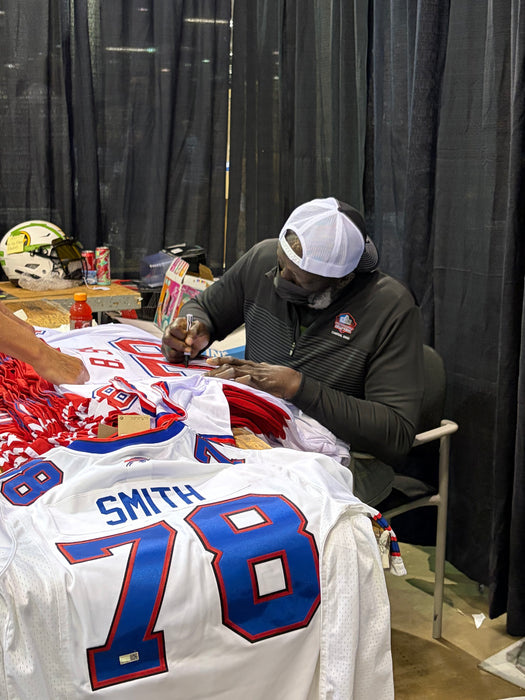 Bruce Smith Signed Pro Style American Pro Bowl Football Jersey
