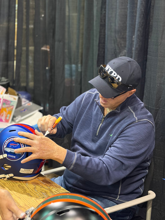 Jim Kelly Signed TSE Exclusive Riddell Inaugural Buffalo Bills Full Size Blue Speed Replica Helmet