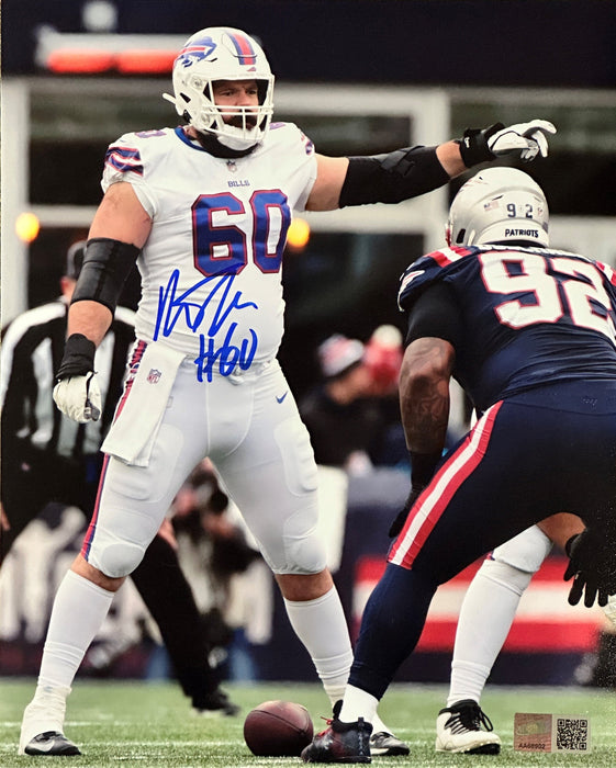Mitch Morse Signed Pointing vs Patriots 8x10 Photo Signed Photos TSE Buffalo 