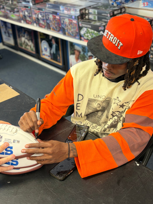 Maxwell Hairston Signed Buffalo Bills White Logo Football with "Bills Mafia"